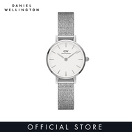 Daniel Wellington Petite Pressed Sterling 24mm Silver with White dial - Watch for women - Womens watch - Fashion watch - DW Official - Authentic