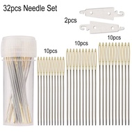 Multi-model Gold-tailed Cross stitch needles 30pcs Embroidery big eye gold-tailed pier head needles 