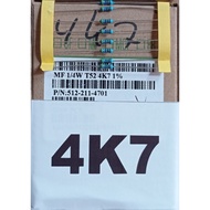 Metal Resistor 4K7 1/4Watt MF 1/4W T52-4K7-1% Taiwan Resistor