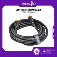 FunTech Unitek HDMI High Speed Long Cable 10m/15m/20m/25m/30m Support 4K UHD 60Hz 3D Display Gold Plated Connector