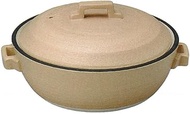 44-14837/2-980124 Earthenware Pot, Pink, No. 9 Casserole 11.2 inches (28.5 cm), 3L, Direct Fire, Mic
