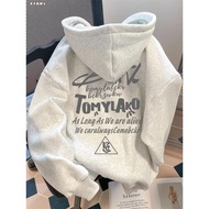 Soft Gray Unisex Hoodie, Letter Printed Multi-Style Design & British Statement "As Long As We are al