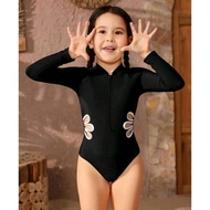 KIDS ONE PIECE SWIMSUIT FLOWER DESIGN NYLON SWIMWEAR GIRLS SWIMSUIT FOR KID