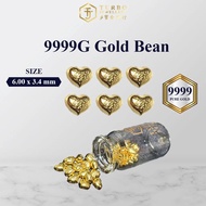 TURBO [9999G] 足金爱心小金豆 9999G Gold Bean