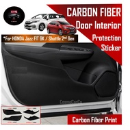 🔥SG SELLER🔥 Honda Jazz/Fit GK GK3 GK5 Shuttle Car Door Sticker Anti Kick Scratch Carbon Fiber Interior Decal Accessories
