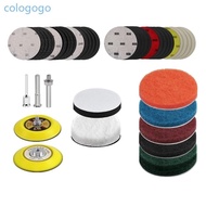 COLO 42Pcs Headlight Restoration Kits Sanding Discs Scouring Pads for Electric Drill