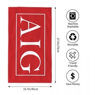 AIG Logo (3) Absorbent Towel Square Towel Face Towel Beach Hand Towel Bath Towel Towel Running Fitne