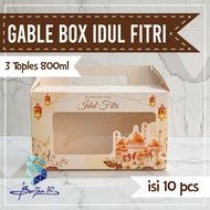 Gable idul Fitri Window Cream Latest 600ml 800ml Jar 3 jars containing 10 pcs Trendy bekas kuih raya