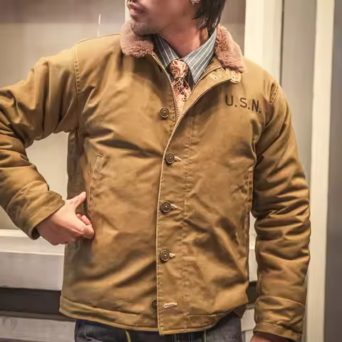 RTN1 Red Tornado US Big Size Vintage Loose Fitting Super Quality Cotton Fabric 100% Wool Lining & Co