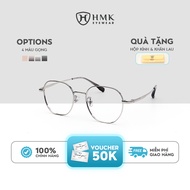 HMK Eyewear Unisex Synthetic Metal Polygonal Eyeglass Frames for Men and Women Fashionable and Easy 