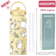 MODOFO Thermos Bottle 1000ML Tumbler with Straw Aesthetic Tumbler Botol Air Tahan Sejuk Aquaflask Tu