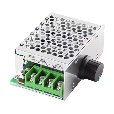 DC Motor Speed Controller PWM Controller Aluminum PWM Controller 7-70V 30A Adjustable PWM Motor Spee