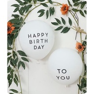 Combo of 2 Balloons Printed with Letters HAPPY BIRTHDAY- TO YOU, Korean Style BIRTHDAY Decoration