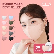 [25 Sheets] CLA Slim-Fit 4ply 3D Color Disposable Face Masks Korean Masks