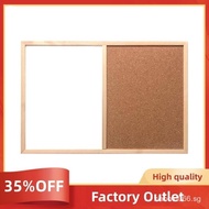 Message Cork Board Wood Frame Whiteboard Drawing Boards Combination 30X40cm Bulletin Magnetic Marker