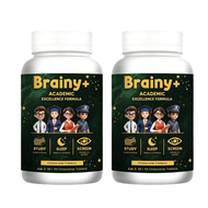 BRAINY+ Anak Tenang & Fokus Belajar dengan Saffron Inulin Lutein Phosphatidylserine & Monk Fruit Ext