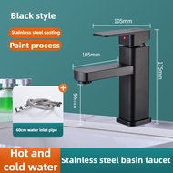 Gold faucet bathroom faucet metal stainless steel handle hot and cold mixer faucet square faucet bea