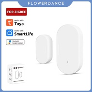 Tuya Zigbee Smart Window Door Gate Sensor Detector Smart Home Security Alarm System Smart Life Tuya App Remote Control flower