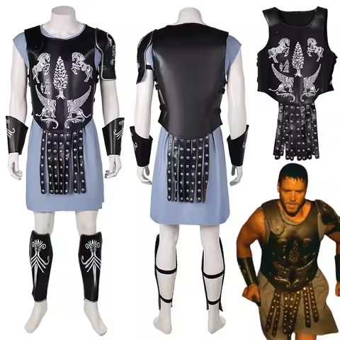 Maximus Cosplay Gladiator Fantasia Costume Knight Warrior Disguise For Boys Men Adult Halloween Carn