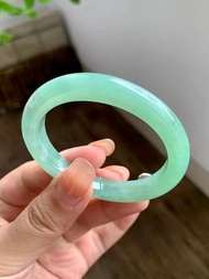 冰種玉鐲 天然翡翠玉鐲 A玉 手鐲 • 冰種果綠翡翠貴妃鐲