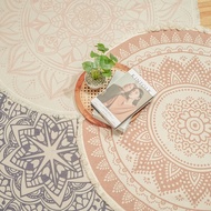 Round Rug/ Bohemian Motif Carpet Round Floor Mat D120