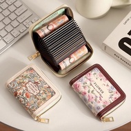 Van Gogh Flower Style Card Holder Female Niche High-End Sense Anti-Degaussing Card Holder Multi-Card