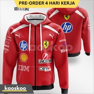 F1 Ferrari Racing Team 2026 zipper Hoodie Jacket