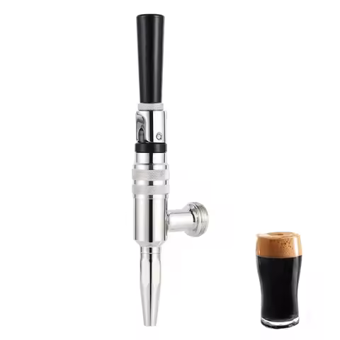 Nitro Cold Brew Faucet Coffee Tap,Stainless Steel Kegging Tap for Stout Beer,Creamy Cascade Effect,F