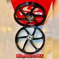 ล้อแม็ก Mio,Nouvo mx 140x17” สีดำล้วน : Racing Boy