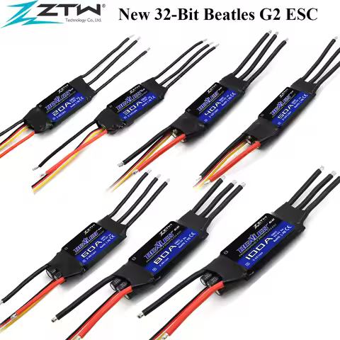 ZTW 32-Bit ESC Beatles G2 20A 30A 40A 50A 60A 80A 100A SBEC 5V/6V 8A 2-6S Brushless Speed Controller