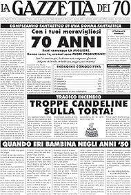 Newspaper Card "Die Ewigkeit der 70" Birthday Her 70th Girlfriend