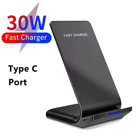 30W Qi Wireless Charger Stand Fast Charging Dock Station For iPhone15 14 13 12 11 Pro XMax Samsung S