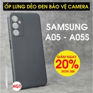 Samsung A05 - A05S Case Black flexible and tempered glass