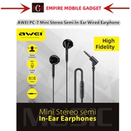 AWEI PC-7 Mini Stereo Semi In-Ear Wired Earphone