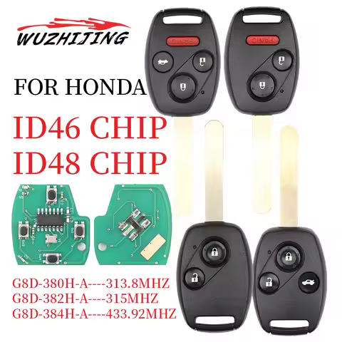 WZJ 2/3/2+1/4 Buttons Car Key 313.8MHZ OUCG8D-380H-A With ID46 Chip Remote Control Key For Honda Acc