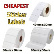Thermal Label Sticker Adhesive Barcode Sticker 30x20 40x30 50x30 60x40 70x50 FOR milktea,prices TYS 