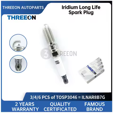 3/4/6 PCs THREEON Iridium Spark Plug For Buick GMC Terrain 1.5 SAIC MAXUS D60 MG5 MG6 MG HS ZS ROEWE