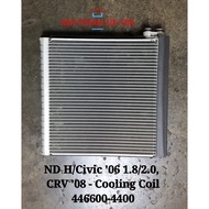 (ORIGINAL & READY STOCK) DENSO HONDA CIVIC FD 2006 1.8CC/2.0CC, HONDA CRV 2008 COOLING COIL (4500) -