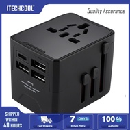 3USB 1Type C Ports Universal Travel Adapter International Power Adapter Wall Charger Multifunctional Power Adapter