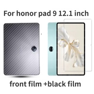 Tempered Film+carbon Fiber  Film Screen Protector for Honor Pad 9 (12.1 Inch) 2023 Released Tablet 9H Tempered Glass HD Scratch Resistant