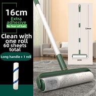Tearable Dust Remover Roller 16cm Handle Sticky Hair Remover Cleaner Household Cleaning Tools Mop Br