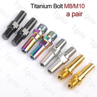 Tgou Titanium Bolt V Brake Base Post M8/M10 Pitch 1.25mm Titanium MTB BMX Ti Stud Post Bolt Bike Ser