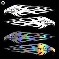 HUAIHAO 2Pcs Universal Car Sticker Waterproof Eagle Flames Sticker Car Vinyl Decals Colorful/Black/W