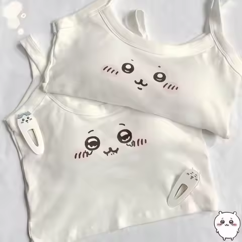 New Chiikawa Hachiware Usagi Joke Bear Kawaii Anime Cartoon Personality Vest Sling Sweet Chest Pad F