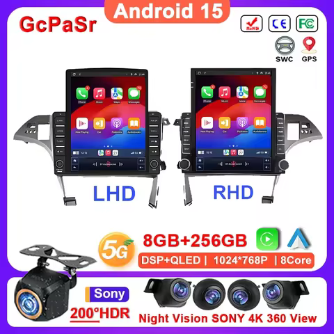 9.7 inch Android 15 For Toyota Prius 3 XW30 2009 2010 2011 2012 2013 - 2015 Radio Navigation Touch S