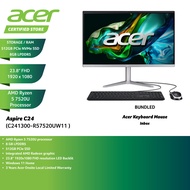 Acer Aspire C24-1300 C241300 23.8" FHD All-In-One Desktop PC ( Ryzen 3 7320U/Ryzen 5 7520U, 8GB, 512GB SSD, ATI, DOS/W11 )
