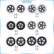 Kellnny 2Pcs Wheelchair Universal Front Wheel Replacement 6 7 8inch Flexible Solid Tire Wheel Wear-resistant Wheels Supp
