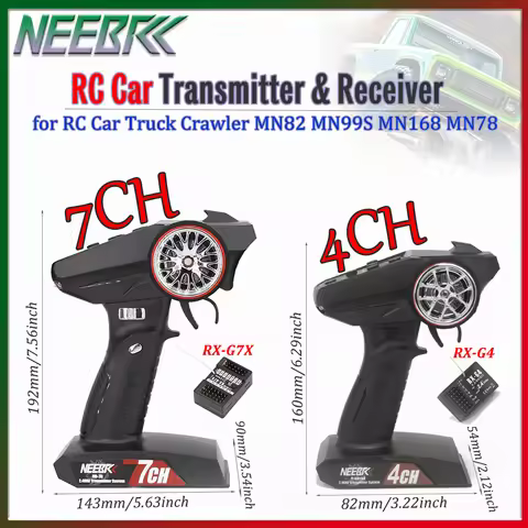 RC Car Transmitter & Receiver 7CH 4CH 2.4G Digital Radio Remote Control with RX-G7X/RX-G4 Receiver f