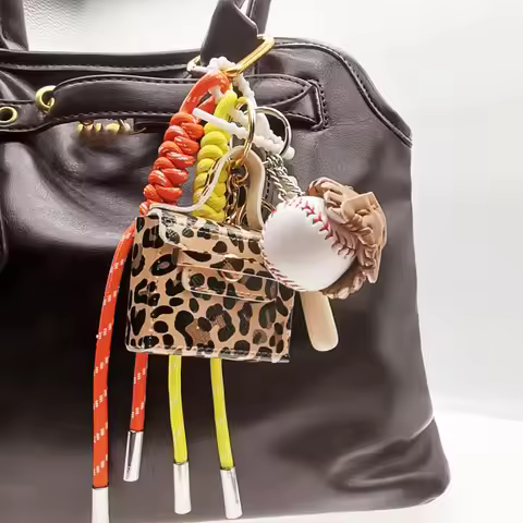 Bag Charms Luxury Bag Chain Baseball Pendant for prada Bag Women Handbag Purse Keychain Man Backpack