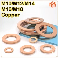 [WDY] M10/m12/m14/m16/m18 Copper Flat Gasket Gasket Marine Watch Sealing Ring